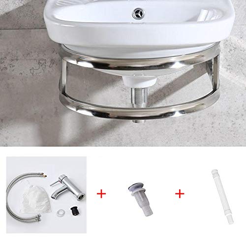 Amazon.co.jp: Kelendle 16インチ 小型セラミックシンク 蛇口と